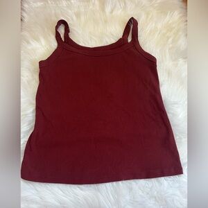 Old Navy Maroon Ribbed Tank Top
